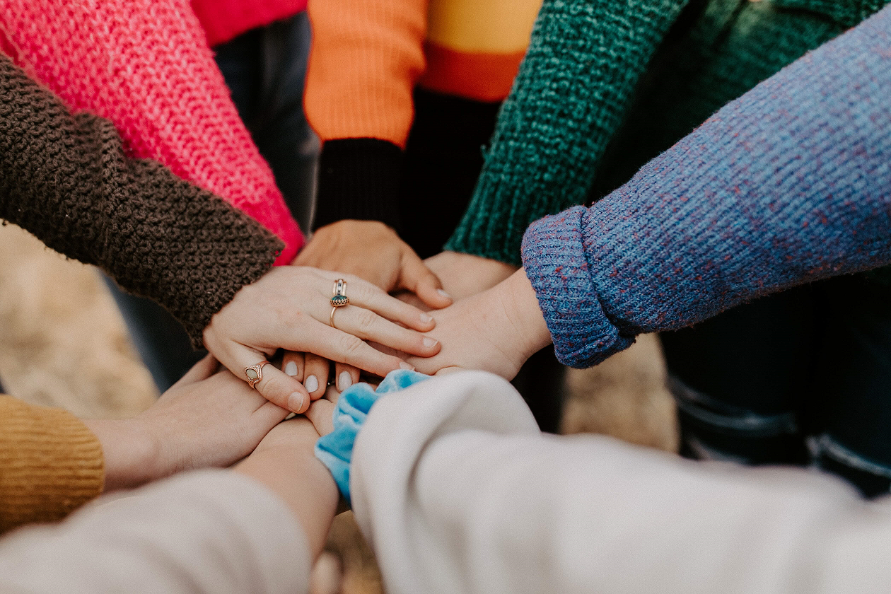 Talent Vetting Diversity with Different Colors hands