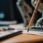 AI In Project Management with a robot holding a pen